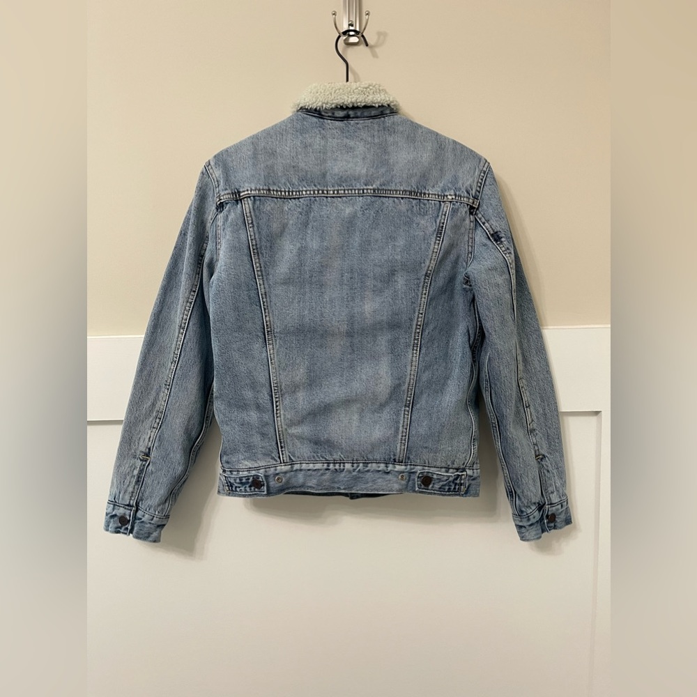 Signature by Levi Strauss Sherpa Light Denim Jean Jacket Size Small - Picture 9 of 11